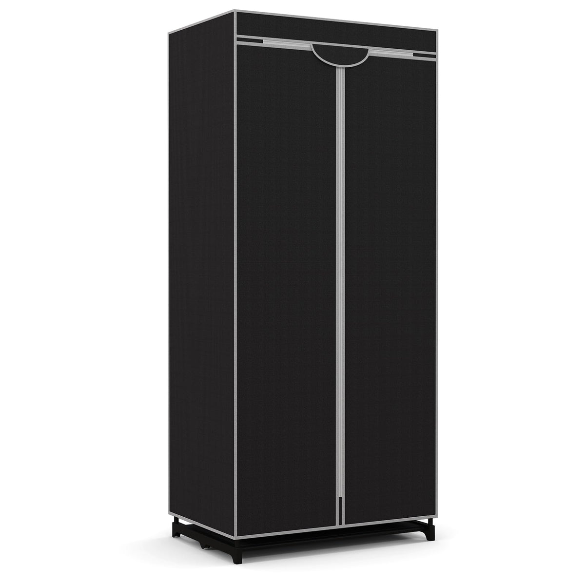 Giantex Fabric Wardrobe, Portable Single Clothes Closet w/Hanging Rail