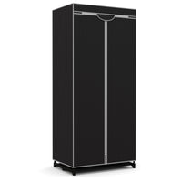 Giantex Fabric Wardrobe, Portable Single Clothes Closet w/Hanging Rail