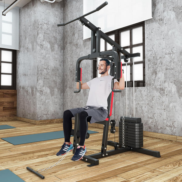 Ergonomic Workout Equipment with Pulley, Arm and Leg Developer for Total Body Training