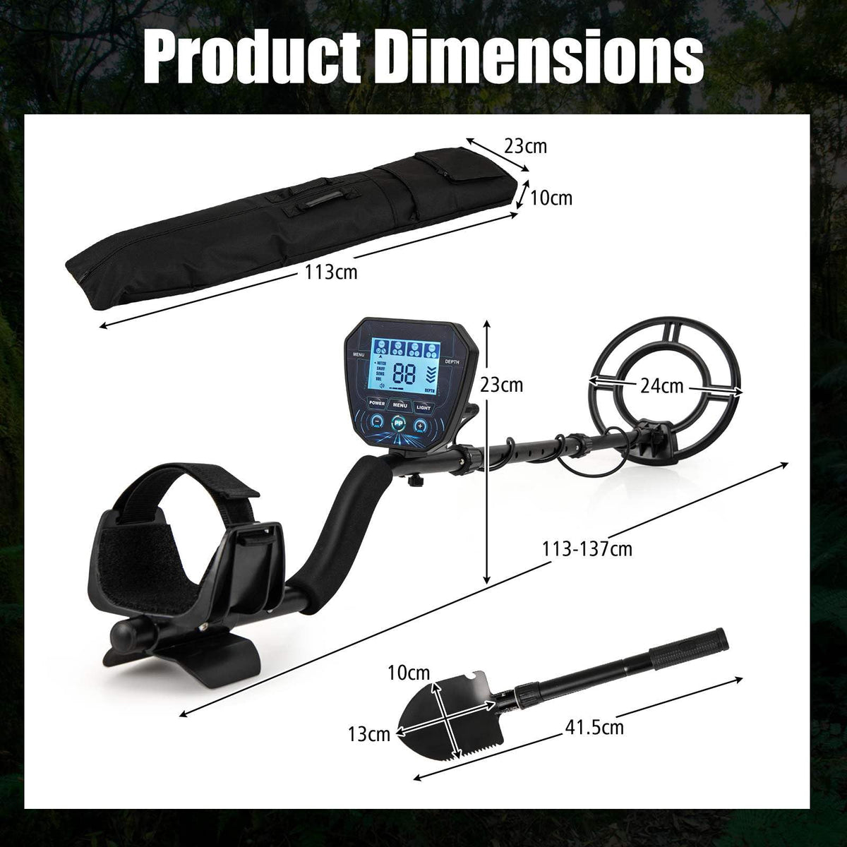 Metal Detector for Adults, Professional Higher Accuracy Gold Detector with Backlit LCD Display