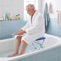 Folding Shower Chair, Aluminum Alloy Shower Seat for Inside Shower and Bath Tub