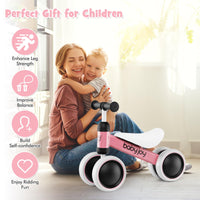 Baby Balance Bike, Baby Bicycle, Children Walker Infant Baby Ride Toys for 9-24 Months, Ride-on Toys, Mini No Pedal Toddler 4 Wheels Bike