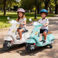 Licensed VESPA 12V Kids Electric Motorcycle with Dual Motors