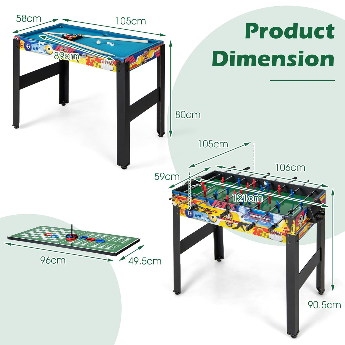 Foosball Table Game Set 12 in 1 Game Table Set