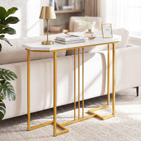 Giantex Modern Gold Console Table, 110 CM Narrow Entryway Table