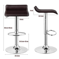 2Pcs Bar Stools, Pub Swivel Barstool, Height Adjustable Square Pub Chairs, Counter Height Bar Chair W/PU Leather & Footrest