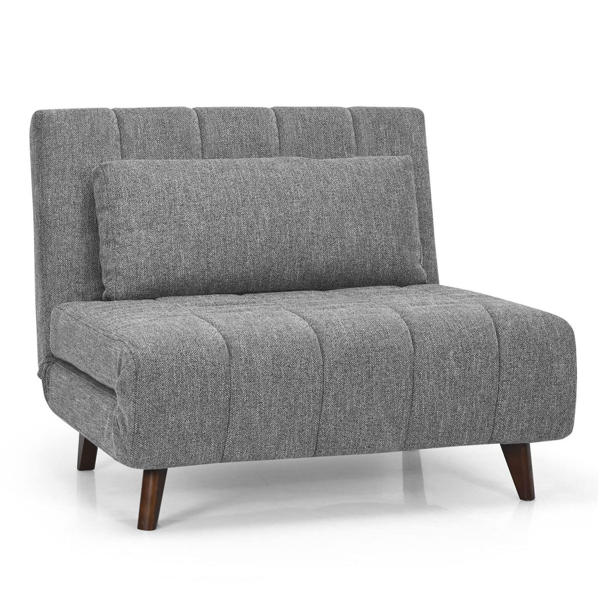 Tri-Fold Down Sofa Bed Chair with Solid Wood Legs