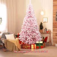 2.2M Snow Flocked Christmas Tree with 1100 Branch Tips and 450 LED Lights