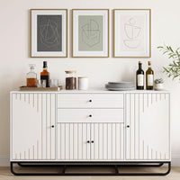 Giantex Modern Buffet Cabinet, Coffee Bar Cabinet with Drawers & Doors