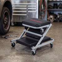 36"/40" 2-in-1 Mechanic Creeper & Z-Seat with 6 Swivel Casters