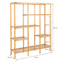 Bamboo Plant Stand, 5 Tier 12 Potted Plant Shelf