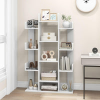 Giantex 141 cm Tall Bookcase with 13 Open Shelves