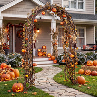 Garden Metal Arch Trellis with Ground Stakes, Outdoor Arch Archway