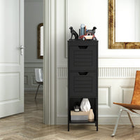 Giantex Bathroom Floor Cabinet, Multifunctional Wooden Storage Cabinet, Sturdy Side Cabinet
