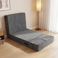 4-in-1 Folding Sofa Bed with Corduroy Cover for Adults