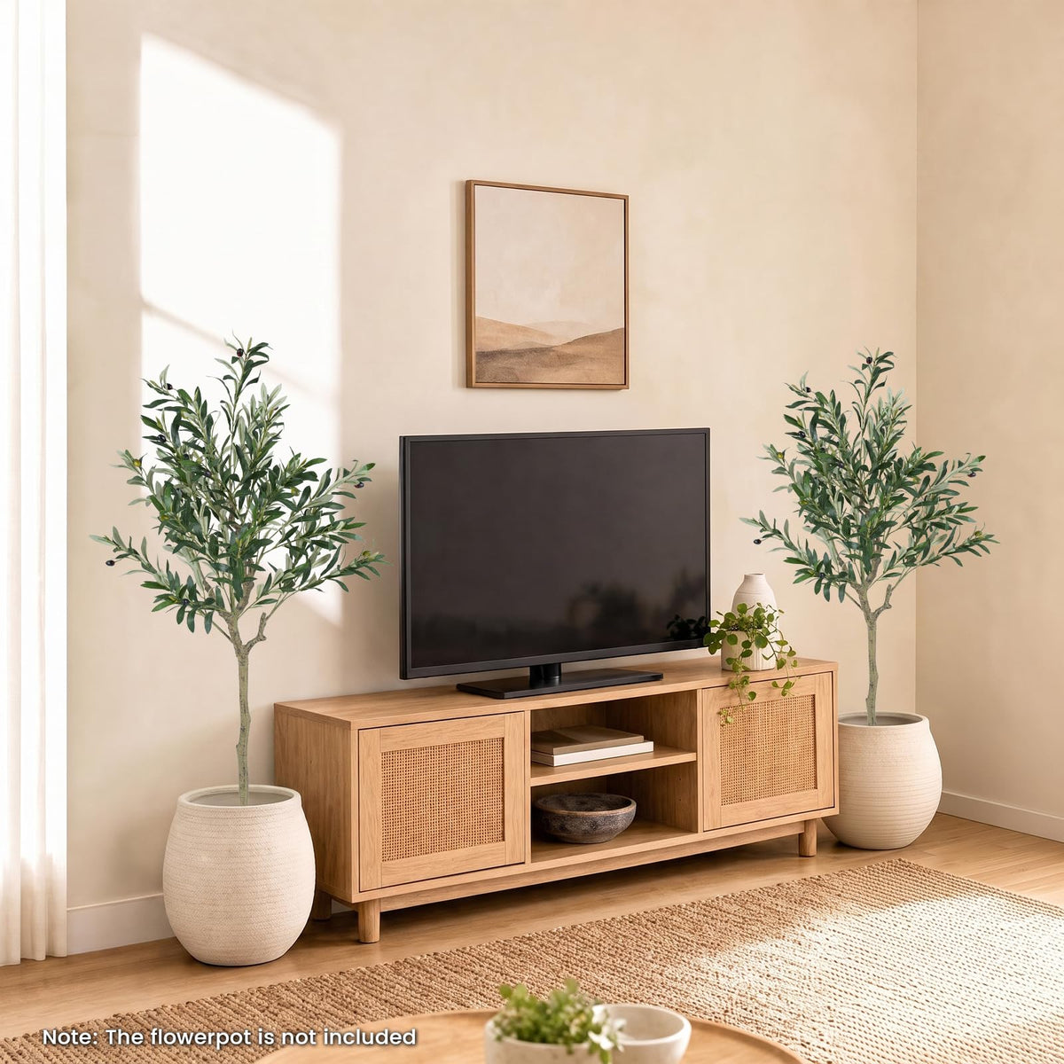 Giantex 150 cm Artificial Olive Tree w/ 24 Olive Fruits & 576 Silk Leaves