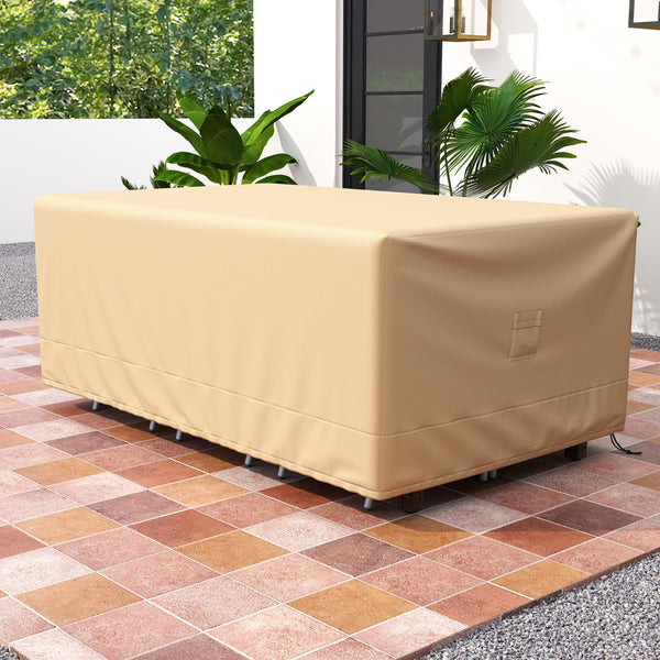 Patio Furniture Cover 420D Oxford Fabric Outdoor Table Set Cover with Padded Handle