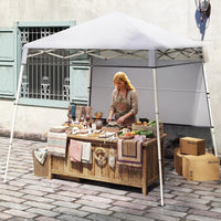2.1 x 2.1 M Pop-Up Canopy Tent with 1 Push Center Lock for Sports Picnic Camping