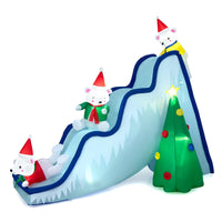 220CM Inflatable Polar Bear Slide Scene for Christmas Decoration