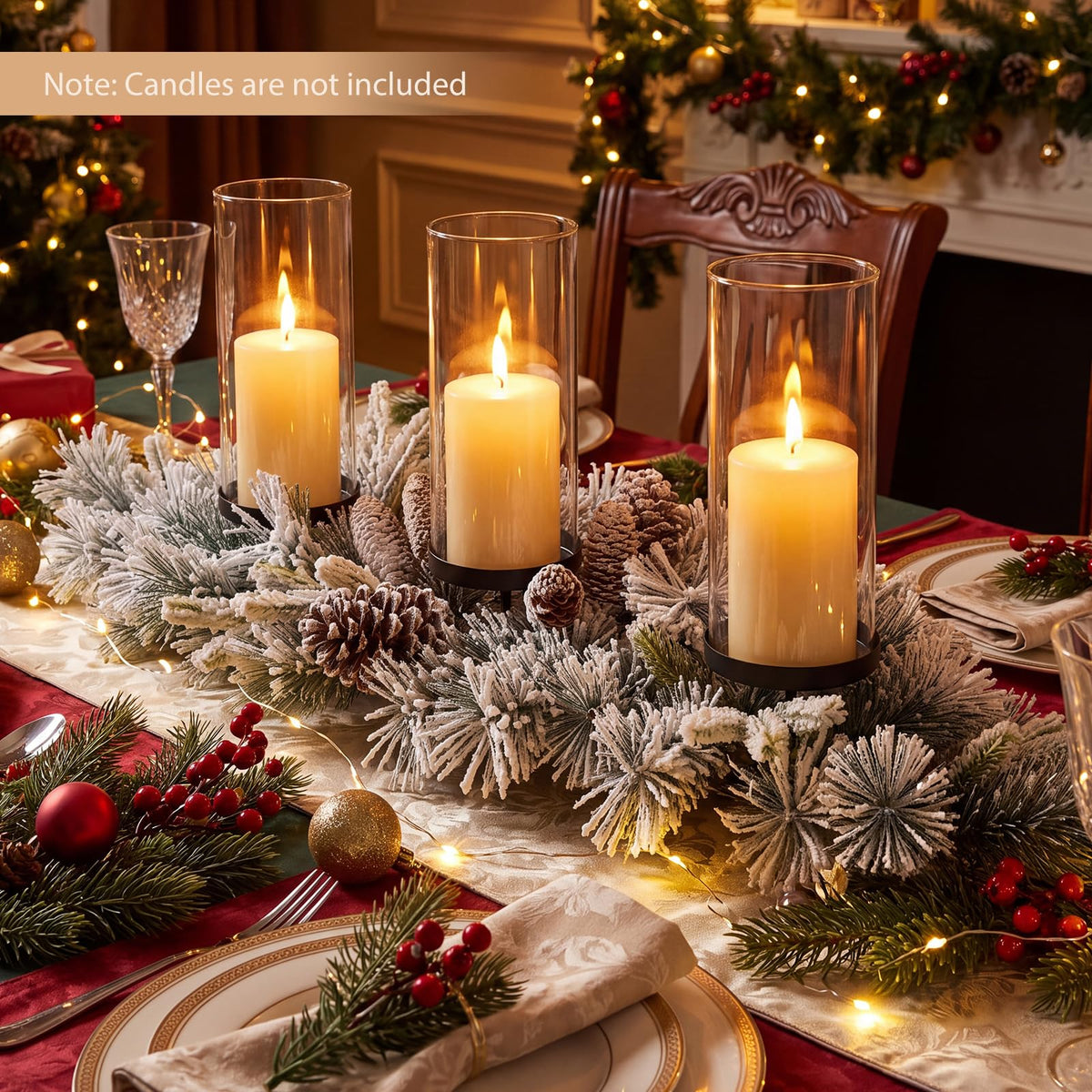 72 cm Foldable Christmas Centerpiece 3 Candle Holder