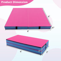 Giantex 4" Thick Folding Gymnastics Mat, 4' x 4' Tumbling Mat