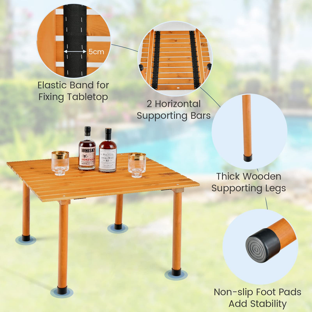 Outdoor Side Table, Outdoor Folding Camping Table