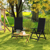 Patio Folding Chair Set with Soft Padded Seat for Porch Pool Backyard Camping