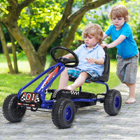 Pedal Go Kart for Kids with Adjustable Seat and Handbrake