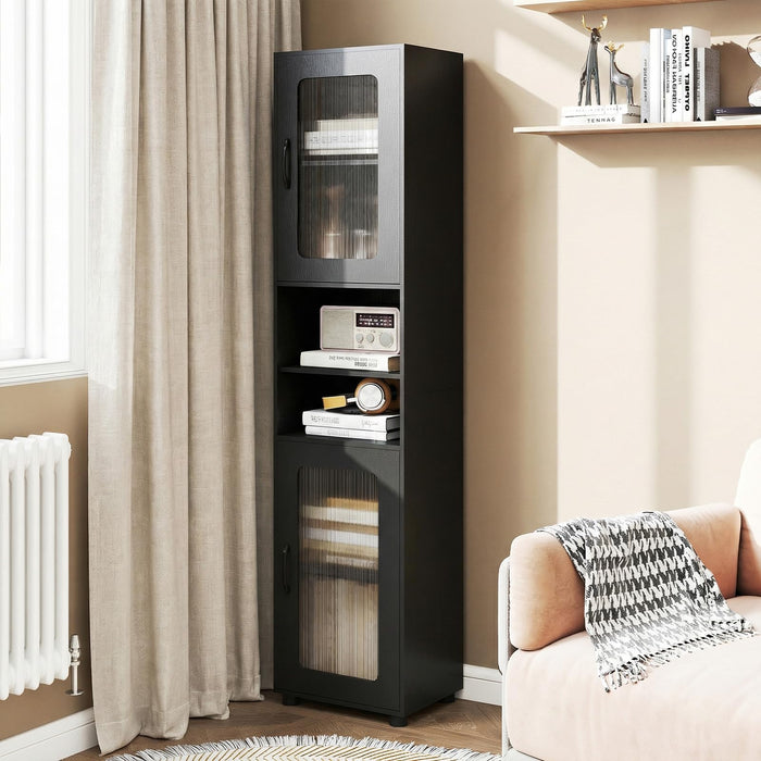 Giantex Tall Bathroom Storage Cabinet, 170 cm H Freestanding Storage Organizer