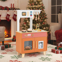 Kids Kitchen Playset, Wooden Pretend Play Kitchen