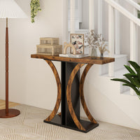 Console Table Rectangular Entryway Table with Geometric Frame