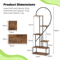6-Tier Metal Plant Stand, Heart-Shape Ladder Plant Shelves, 2 Pack