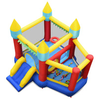 Inflatable Bounce House, Inflatable Jumping Castle for Kids w/Slide, Large Jumping Area, 100 Ocean Balls (Without Blower)