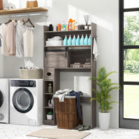 Giantex Over The Toilet Storage Cabinet, Farmhouse Bathroom Organizer