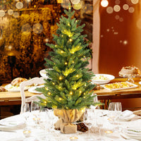 90cm Pre-Lit Artificial Christmas Tree with 50 LED Lights