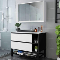 Bathroom Medicine Cabinet with Double Mirrored Doors for Bathroom