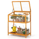 Wood Cold Frame Greenhouse, Raised Flower Planter Protection