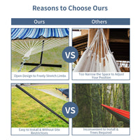 Hammock Chair Stand Set with Soft Cushion and Pillow for Outdoor