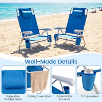 2 Pack Beach Chair for Adults, Lightweight Folding Beach Chair