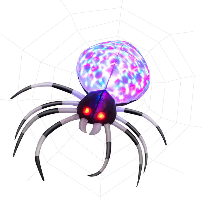 Giantex 105CM Wall Halloween Inflatable Spider with Multi-colour Lights