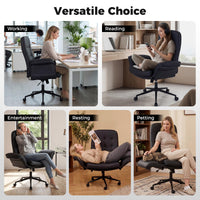 Criss Cross Chair with Rocking Backrest and Removable Cushion
