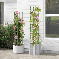 2-Pack Garden Trellis, Heavy-Duty Tomato Cage w/Adjustable Height, 2-in-1 Plant Cage & Supports