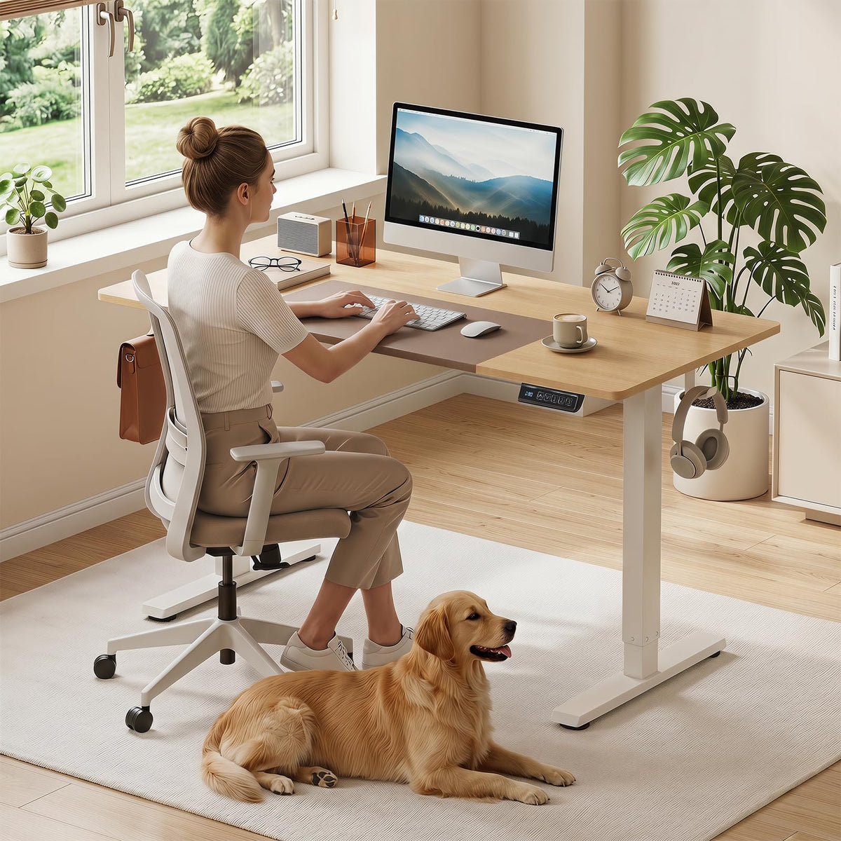 Giantex 120 CM Standing Desk, Height Adjustable Stand Up Desk