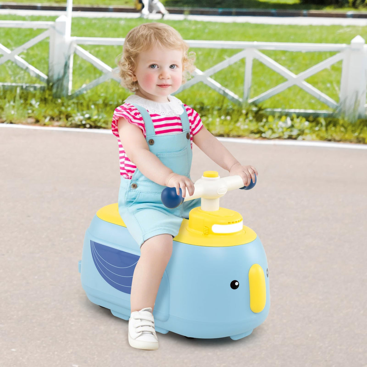 Toddler Ride on Toy with Trailer Foot-to-Floor Sliding Car with Light Music
