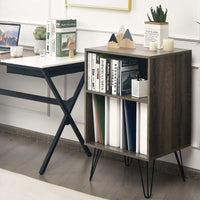 Giantex File Cabinet, Split Storage Space, Display Bookshelf, Record Storage Cabinet
