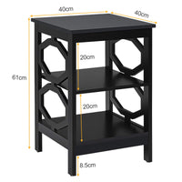 Giantex Nightstand, 3-Tier Side Table, End Table Sofa Bed Side Table