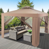 Outdoor 3M X 3M Canopy Gazebo Art Steel Frame Garden Lawn Patio House Party