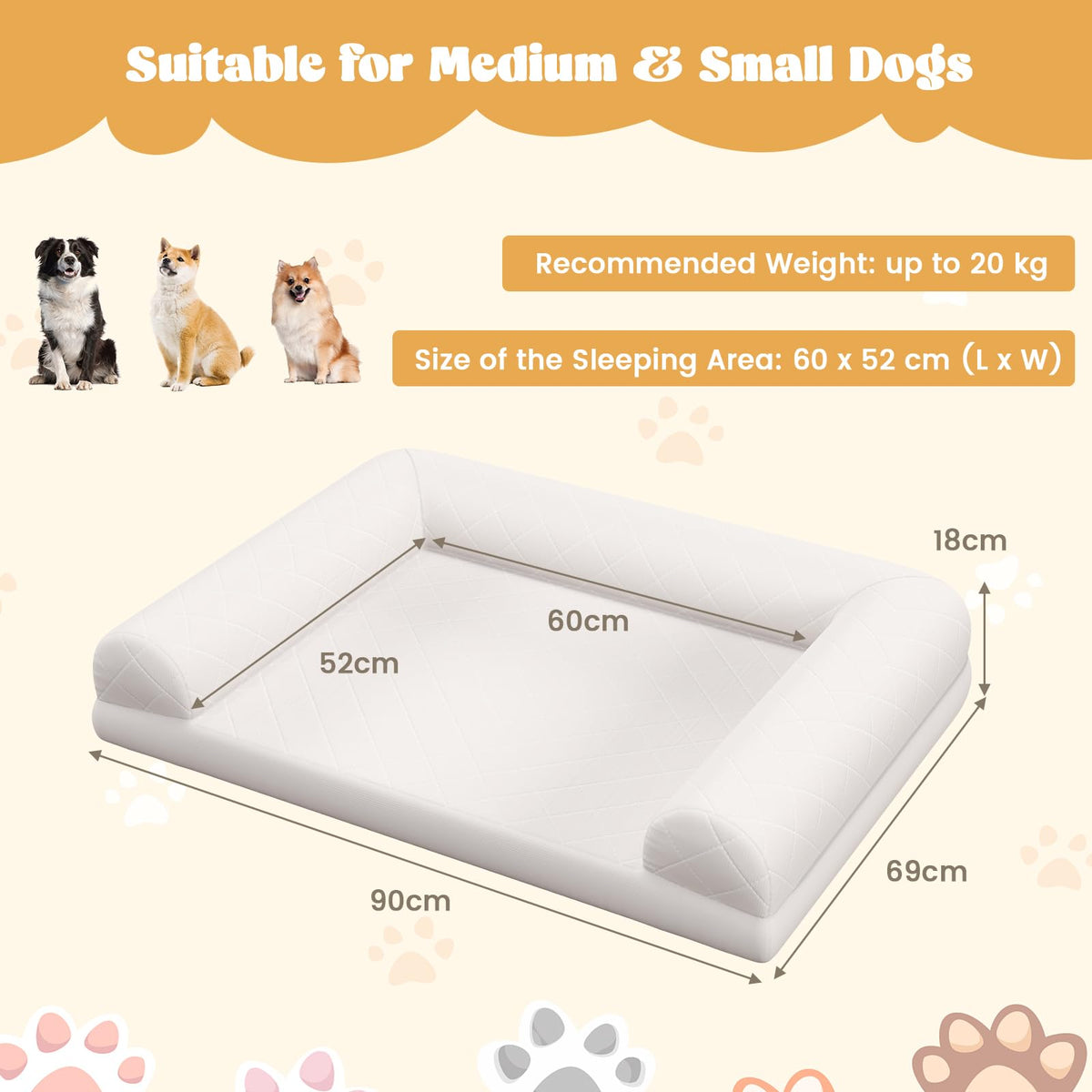 Orthopedic Dog Bed Medium Small Dogs