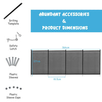 Mesh Swimming Pool Safety Fence with Spring-Loaded Safety Latch System