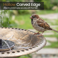 71cm Bird Bath with Solar Powered Fountain, Outdoor Pedestal Birdbath